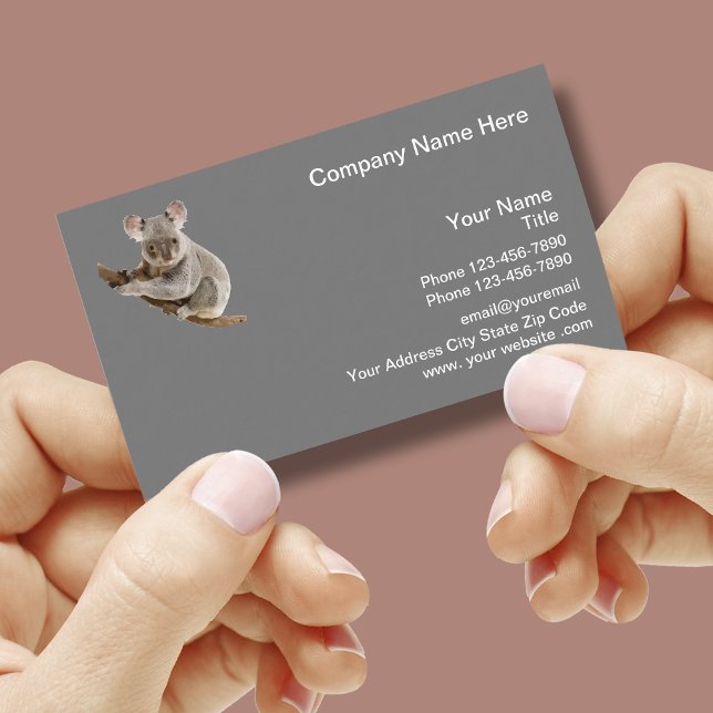 Koala Bear Logo Template Business Card (Creator Uploaded)