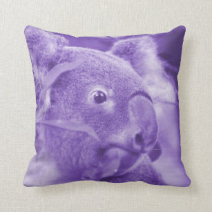 koala bear looking right purple marsupial cushion