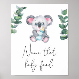 Koala bear - Name that baby food Poster