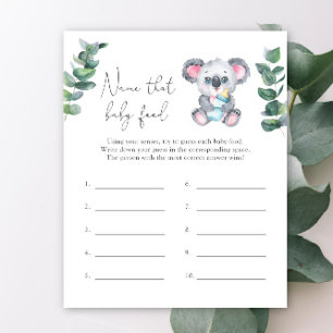 Koala bear - Name that baby Food shower game