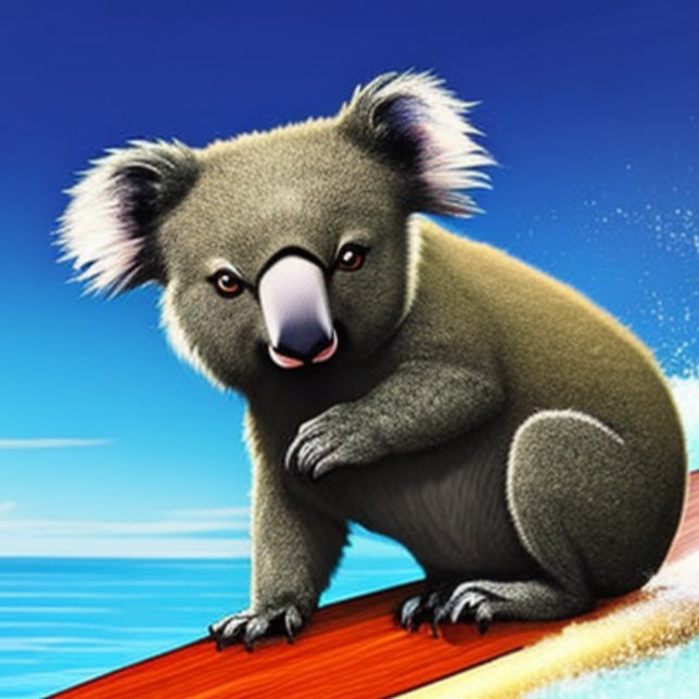 Koala Bear on a Surfboard T-Shirt (Creator Uploaded)