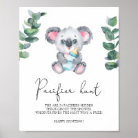 Koala Bear - pacifier hunt baby shower game