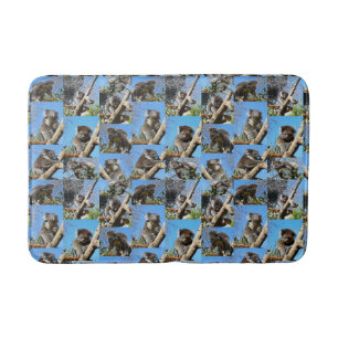Koala Bear Photo Collage, Memory Foam Bath Mat
