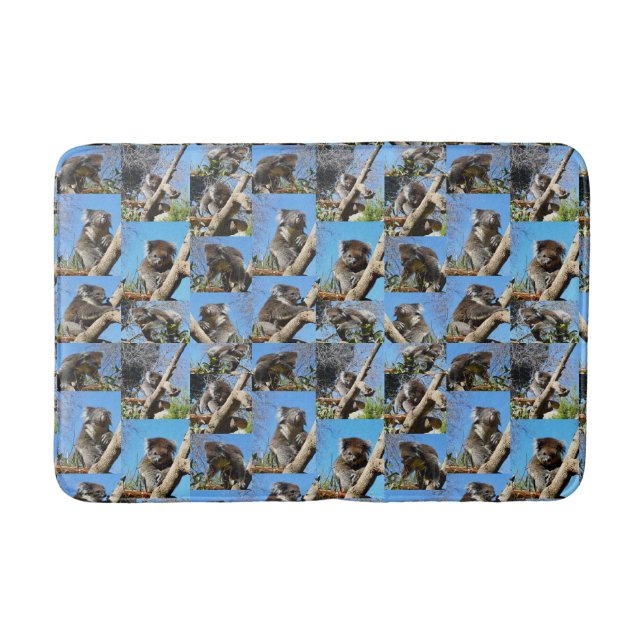 Koala Bear Photo Collage, Memory Foam Bath Mat (Front)