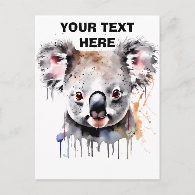 Koala Bear Portrait Postcard (Front)