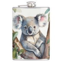 Koala bear sitting in gum tree