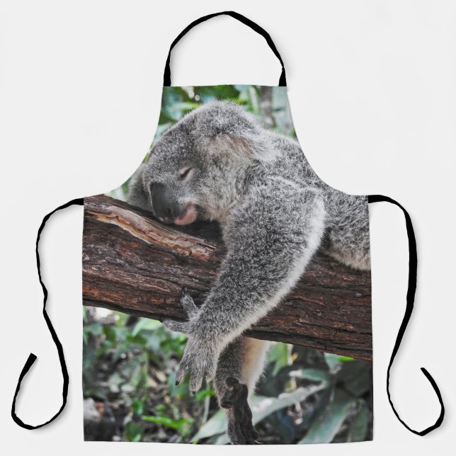 KOALA BEAR SLEEPING ON TREE APRON (Front)