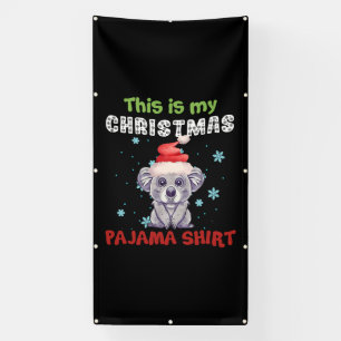 Koala Bear This Is My Christmas Pajama Shirt Banner
