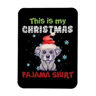 Koala Bear This Is My Christmas Pajama Shirt Magnet