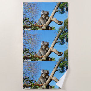 Koala Bear Time To Reflect On Life,  Beach Towel
