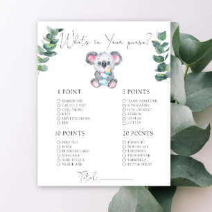 Koala Bear - Whats in your purse game