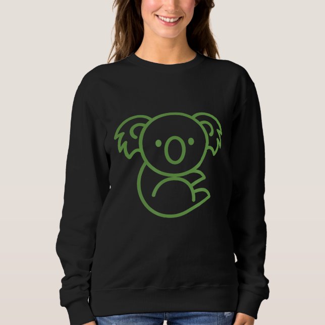Koala Bear  Wild Animal Lover Koalas Design Sweatshirt (Front)
