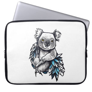 Koala Bear Wild Animal Nature Illustration Art Tat Laptop Sleeve