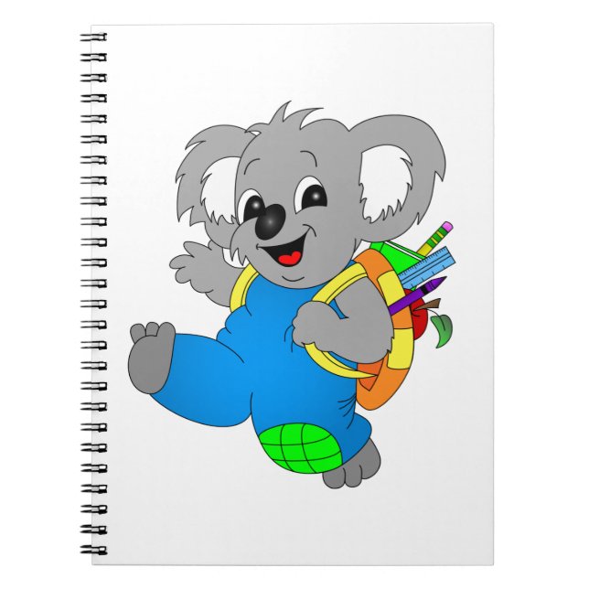 Koala Bear with backpack Notebook (Front)