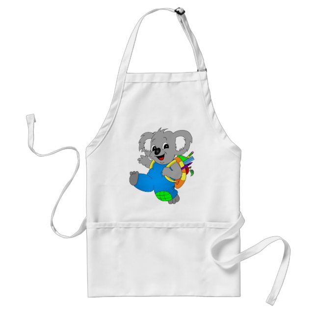 Koala Bear with backpack Standard Apron (Front)