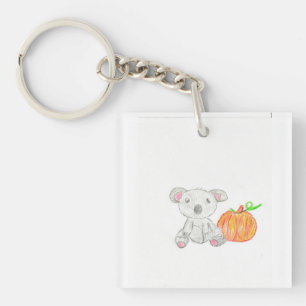 Koala Bear with Pumpkin  Key Ring