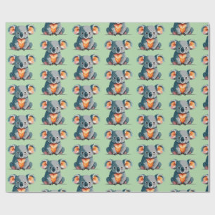 Koala bear wrapping paper