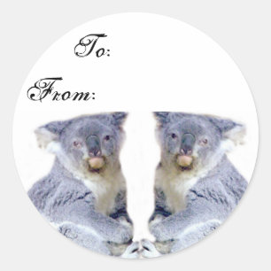 Koala Bears Love_ Classic Round Sticker