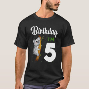 Koala Birthday 5th Girl 5 Year Old Koalas  Kids Bo T-Shirt