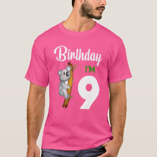 Koala Birthday 9th Girl 9 Year Old Koalas Kids Bo T-Shirt