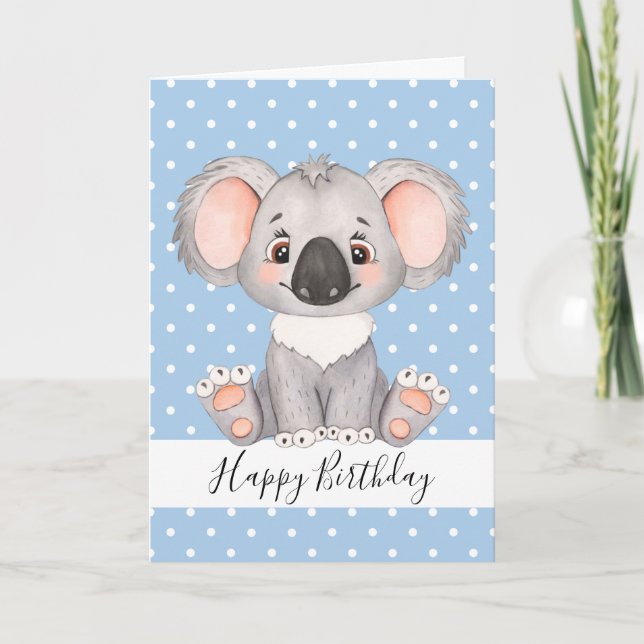 Koala birthday card (Front)