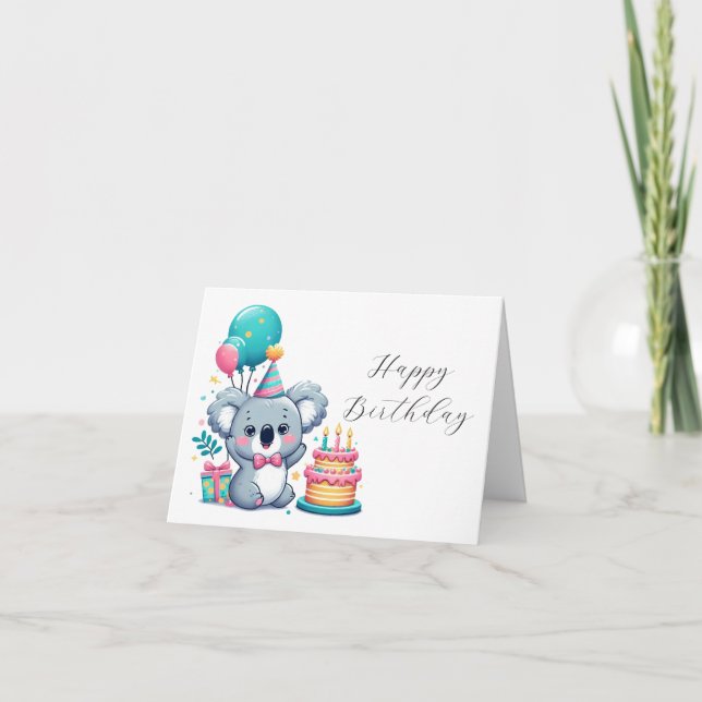 Koala Birthday Card (Front)