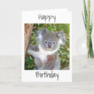 "KOALA BIRTHDAY GREETINGS" CARD
