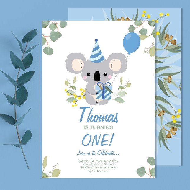 Koala Birthday Invitation (Creator Uploaded)