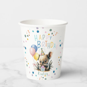 Koala Birthday Paper Cups