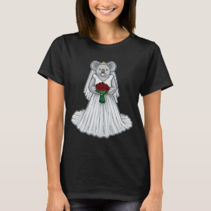 Koala Bride Rose Wedding T-Shirt