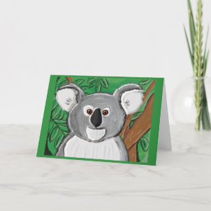 Koala by Joel Anderson small greeting card