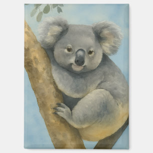 Koala Calm – Watercolor Wildlife Magnet