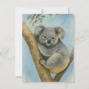 Koala Calm – Watercolor Wildlife Postcard