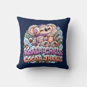 Koala Chills Cocoa Thrills Winter Koala Cushion
