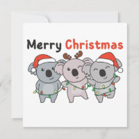 Koala Christmas Animals Koalas Merry Christmas Inv