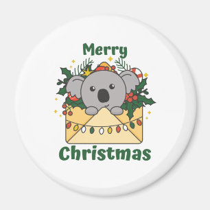 Koala Christmas Letter Winter Animals Koalas Magnet