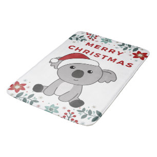 Koala Christmas Snow Winter Animals Koalas Bath Ma Mat