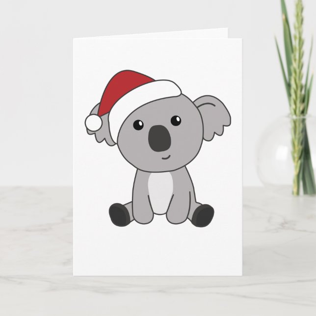 Koala Christmas Snow Winter Animals Koalas Card (Front)
