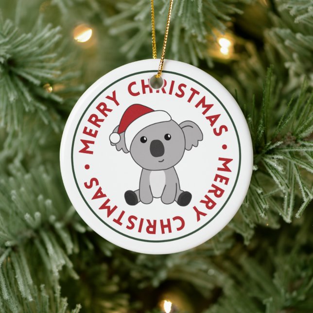 Koala Christmas Snow Winter Animals Koalas Ceramic Tree Decoration (Tree)