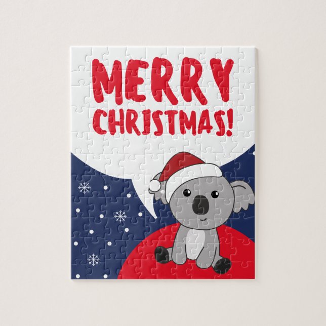 Koala Christmas Snow Winter Animals Koalas Jigsaw  Puzzle (Vertical)