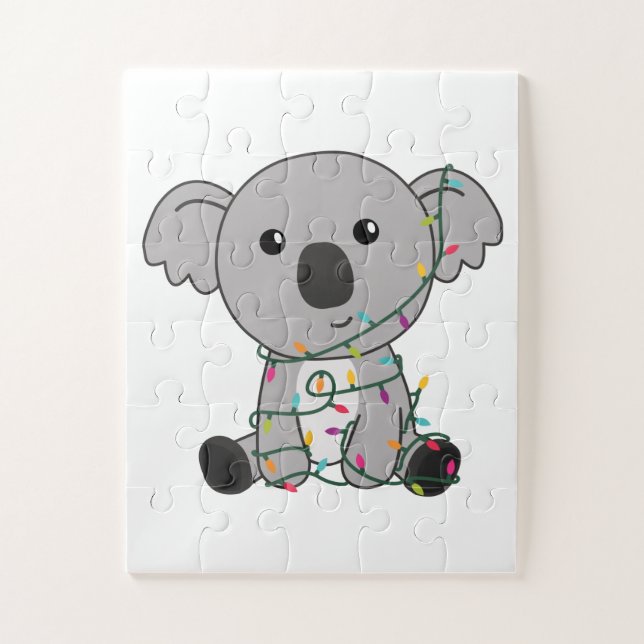 Koala Christmas Snow Winter Animals Koalas Jigsaw Puzzle (Vertical)