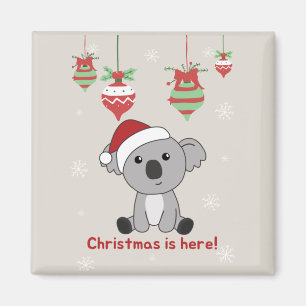 Koala Christmas Snow Winter Animals Koalas Magnet