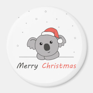 Koala Christmas Snow Winter Animals Koalas Magnet