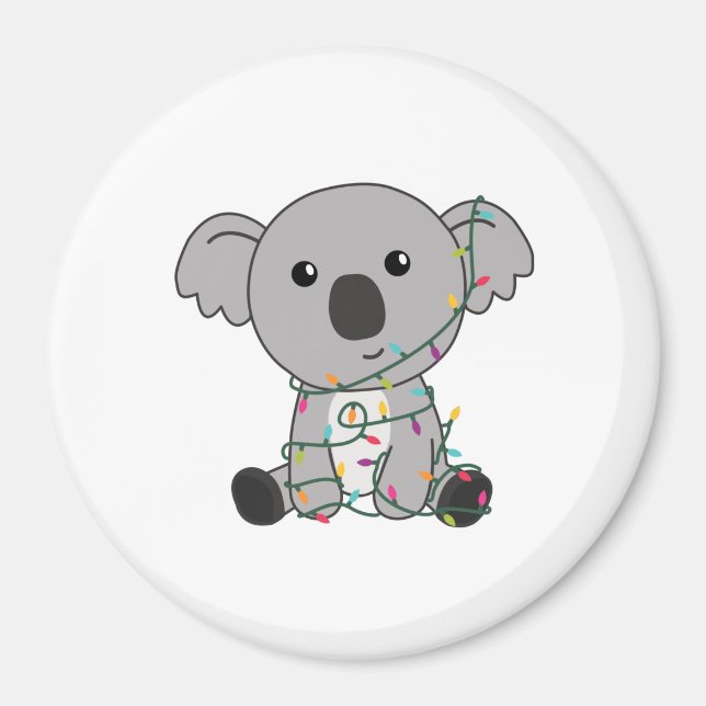 Koala Christmas Snow Winter Animals Koalas Magnet (Front)