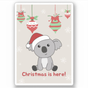 Koala Christmas Snow Winter Animals Koalas Sticker
