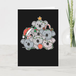Koala Christmas Tree Funny Animal Christmas Holiday Card