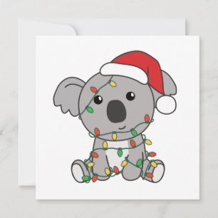 Koala Christmas Winter Animals Koalas Invitation