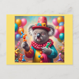 Koala Clown Postcard