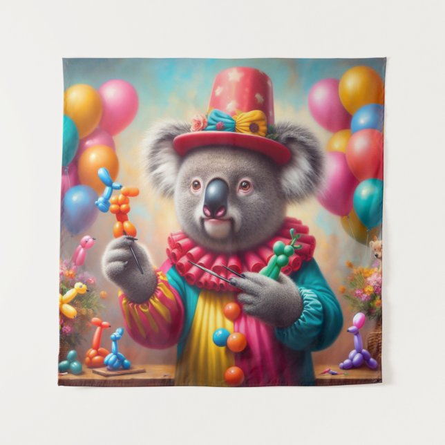Koala Clown Tapestry (Front)