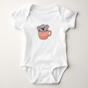 Koala Coffee Coffee Cup Cute Animals Koalas Baby Bodysuit